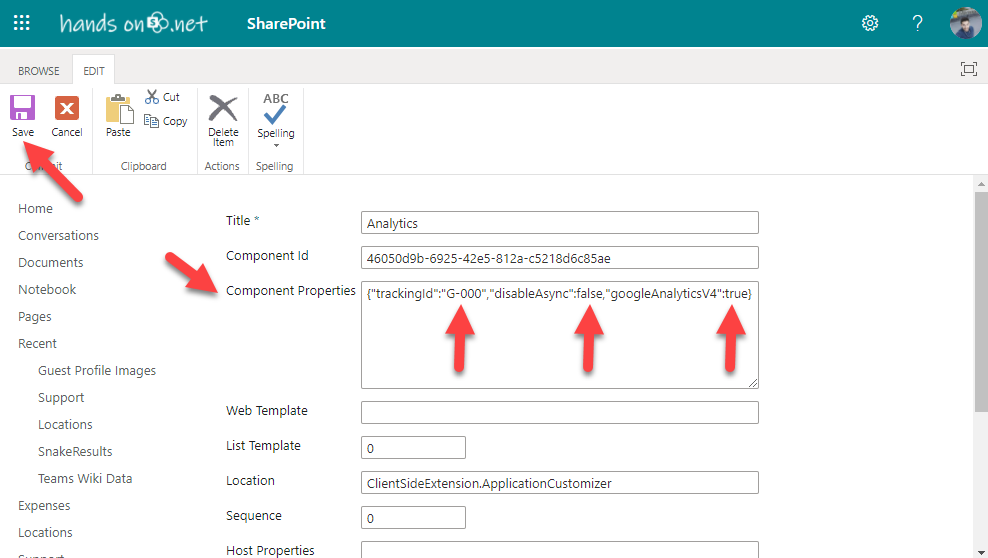 Add Google Analytics V4 to SharePoint